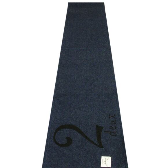 French Deux 2 Denim Table Runner Country Farmhouse Cloth Topper 100% Cotton NEW - Picture 6 of 6